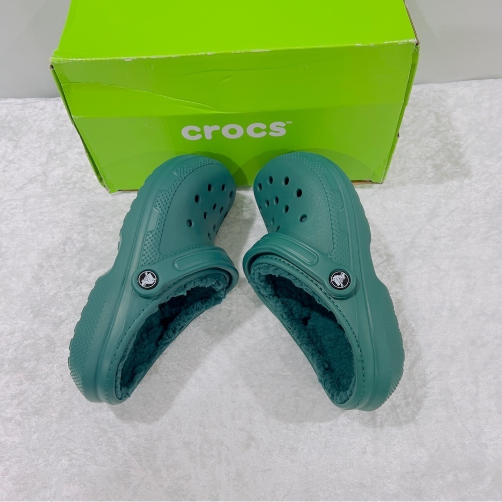 Crocs Classic Lined Clog Unisex Emerald Size M/4 W/6 Lightweight Comfy - Picture 4 of 11